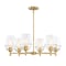 Designers Fountain Summer Jazz 6-Light Brushed Gold Transitional Shaded Chandelier for Dining Rooms D310M-6CH-BG - alternate 9